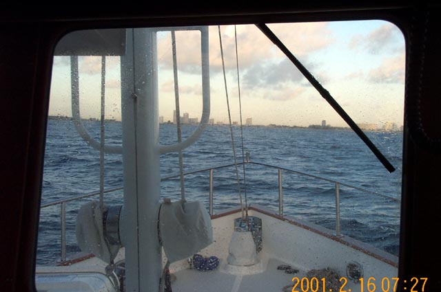 Fort Lauderdale from several miles offshore in the Atlantic Ocean
