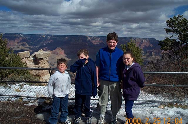 31 degrees and a wind make standing at the South Rim of the Grand Canyon a bit nippy!