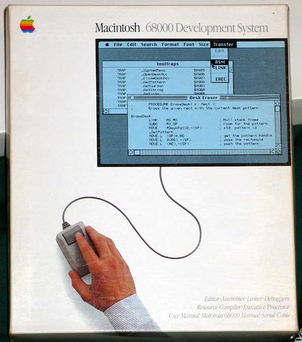 The box that the first Macintosh development system was shipped in.