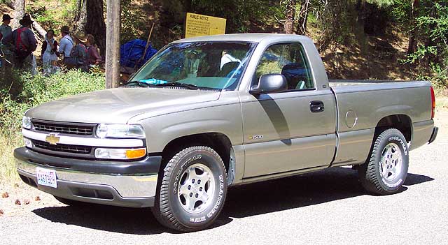 2000 Chevy Silverado 1500, 5-speed manual, 2WD, short bed, A/C.